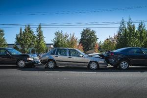 Car crashed on street